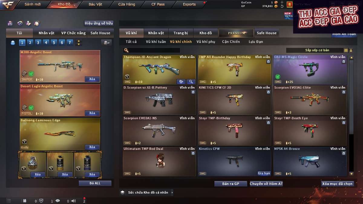 shop acc cf uy tin gia re